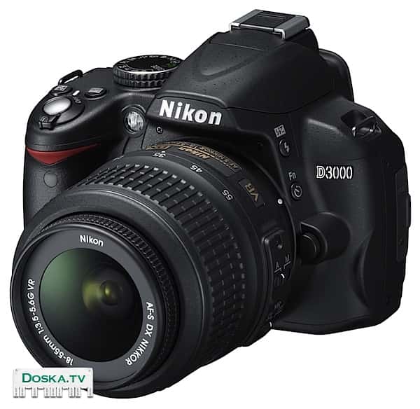 Чрочно! Отличный зеркальный фотоаппарат Nikon D3000 с объективом Nikkor с