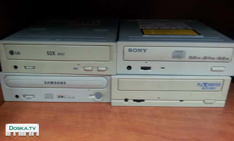 Пишущие DVD-ROM фирм Sony, LG, SAMSUNG, PlexWriter 52x/24x/52x