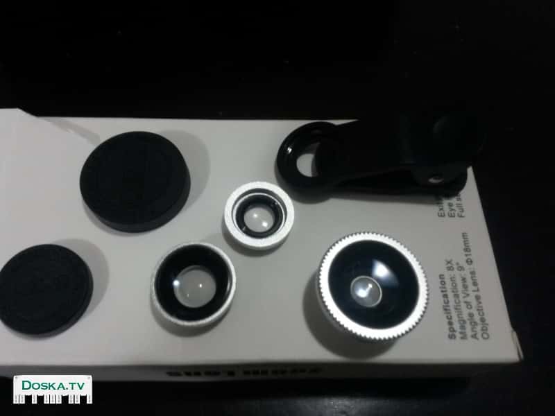 Объектив с крепежом подходит на любой смартфон, айфон, айпад и