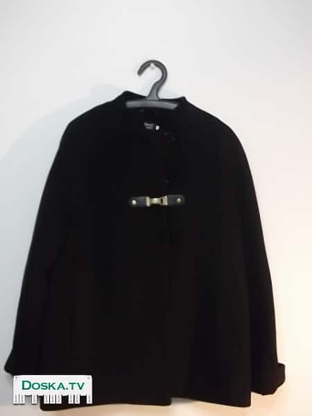 Продаю пальто женское, цвет черный, размер M 48 классическое.