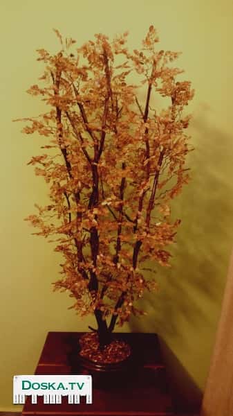 Бесподобное янтарное дерево ручной работы высотой 1 метр в оригинальной