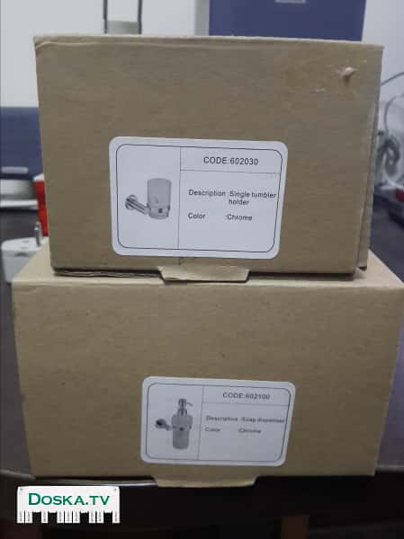 подвесной сет для ванной комнаты из нержавейки и стекла: стакан