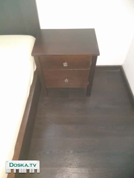 Кровать 190-160 электрическая с пультами + 2 тумбочки натуральное дерево.