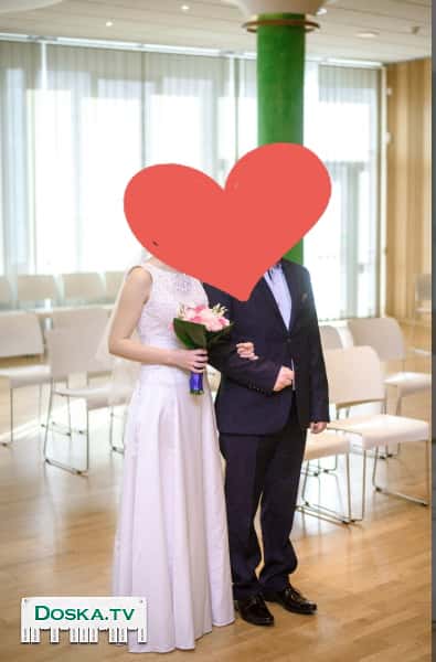 свадебное платье. Одевались на два часа для съёмок. Платье в