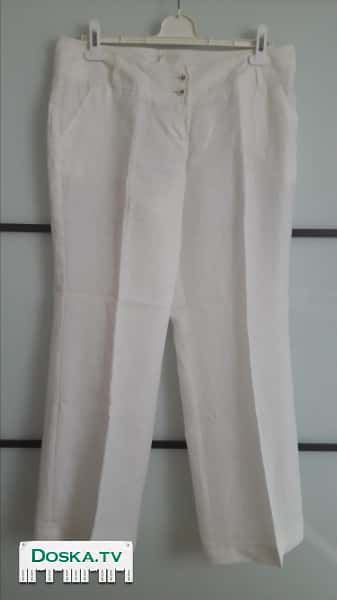 Брюки женские льняные. На рост 165 см. Размер 48-50. Сделаны