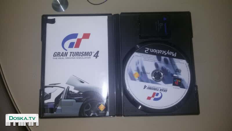 playstation 2 с двумя джойстиками (оригинал), с игрой и картой