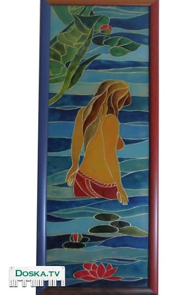 Картина Гейша выполнена в новом стиле и обрамлена рамкой.прекарсно выписывается