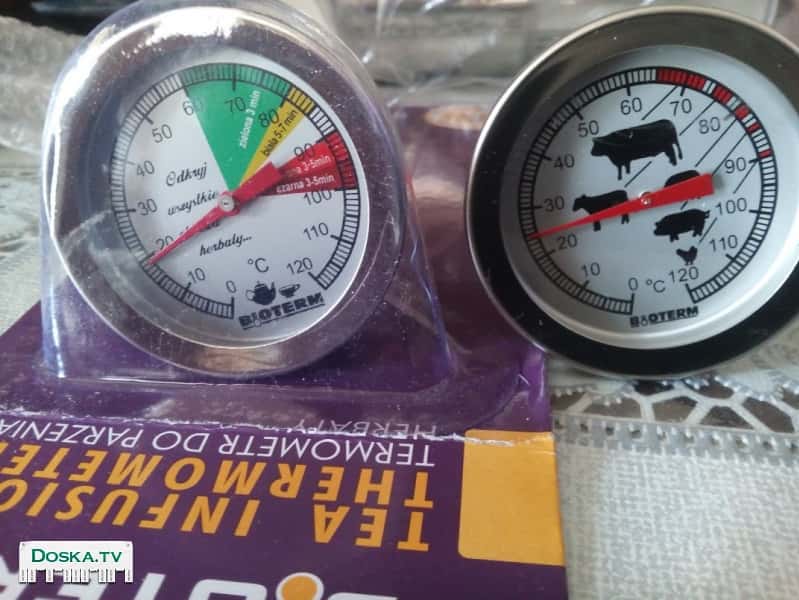 1.Термометр Biovin для контроля температуры воды при приготовлении ветчины колбассный