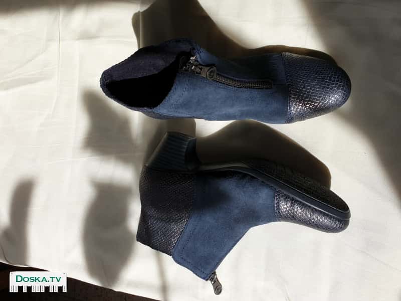 Ботильоны - полусапожки на устойчивом удобном каблучке. Производство: Германия, Rieker.