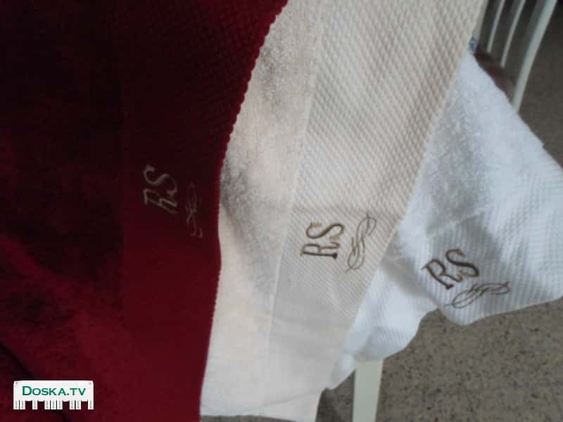 Набор из трех больших (банных) махровых полотенец ROYAL SATEEN. Полотенца