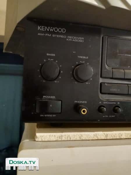 Усилитель-ресивер Kenwood(150watt) выход на 4 колонки,радио FM,AM +2 колонки Aiwa-