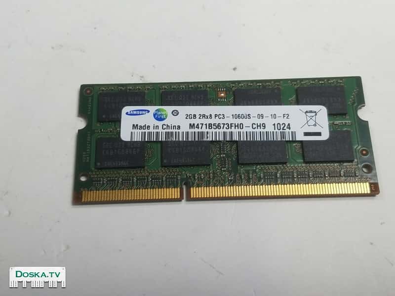 Оперативная память Samsung 2Rx8 Pc3-8500s 2GB Использовалась два месяца, полностью