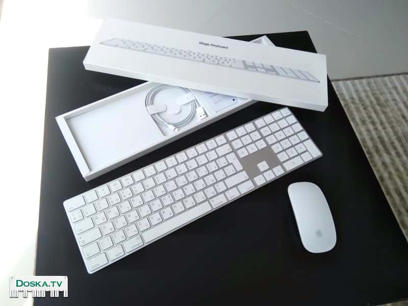 Продаю Клавиатуру (Ru/eng) и мышь для Mac. Клавиатура в коробке