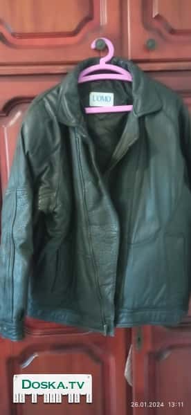 Куртка кожанная на замке р-р 50-52
