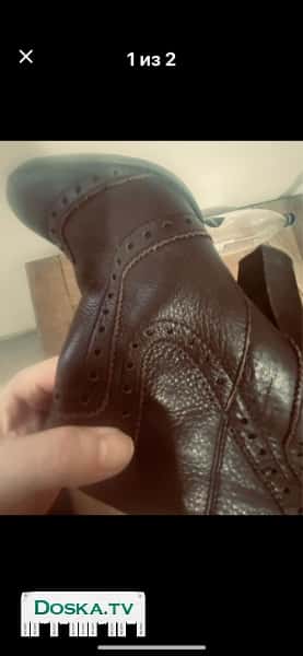 Натуральная кожа высшего качества. Подошва кожаная. Набойка заводская.  В