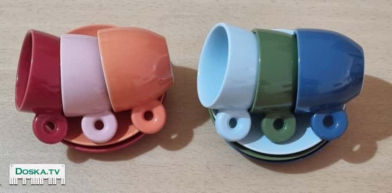 6 чашечек и 5 блюдец