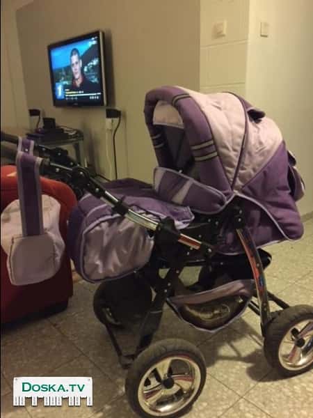коляску 2 а 1. В использовании пол года. Большие колеса,