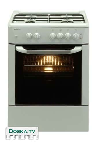 Газовая плита с духовым шкафом с конвенцией. В отличном состоянии