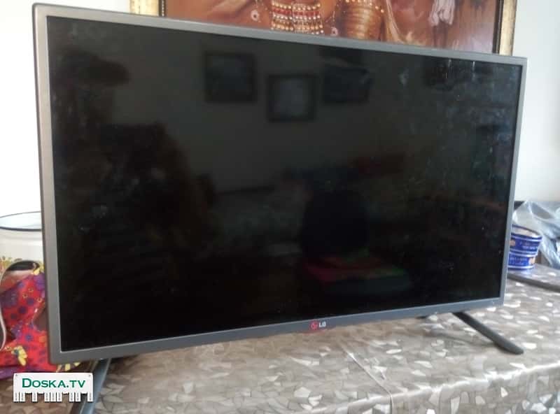 продаю телевизор л.дж.новая модель.электроника и пульт рабочие.экран с трещиной.за треть