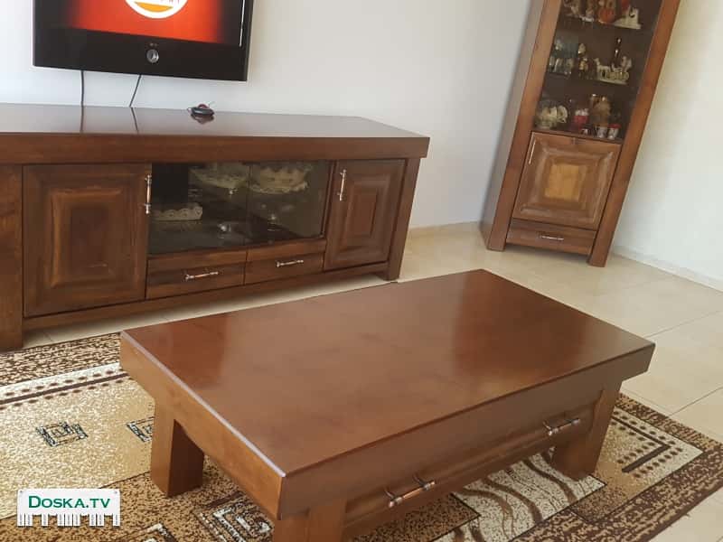 Комплект из 3 предметов для гостиной Мизнон Витрина Журнальный стол(с