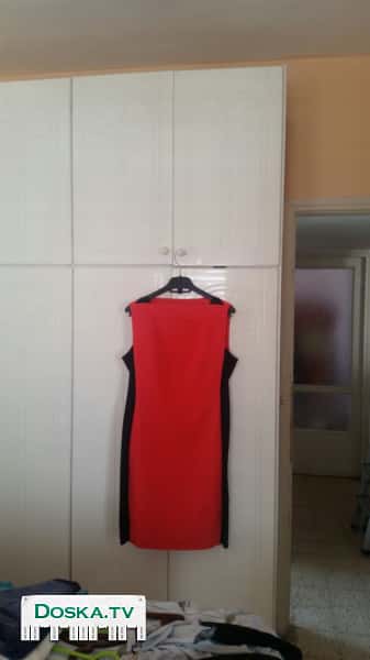 Новое вечернее итальянское платье, основной цвет coral. Размер 46 (медиум).