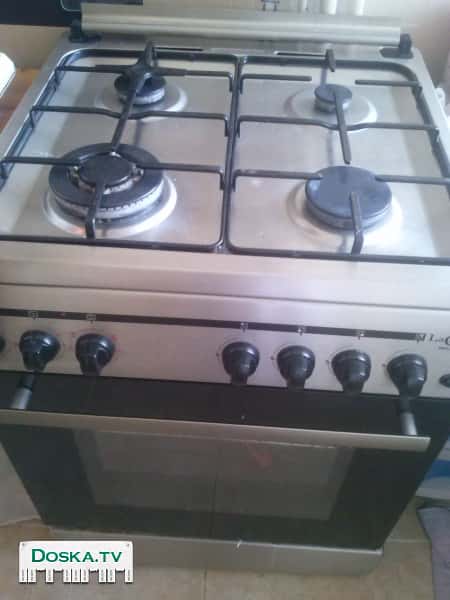 Плита газовая LACAZA 6403 - 4 газовые конфорки, электрическая духовка,