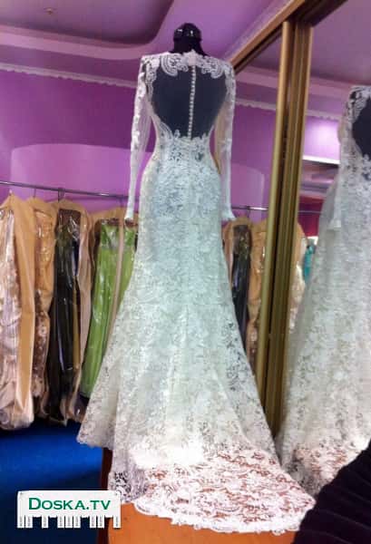 Очень красивое новое свадебное платье, из дорогого ирландского кружева, по