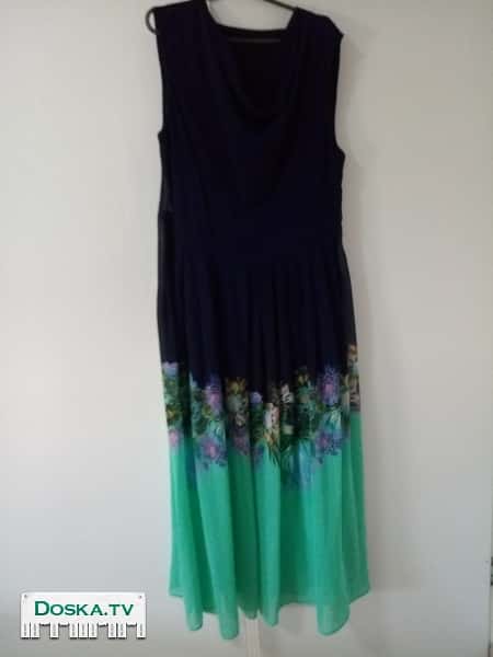 Платье вечернее, длинное из шифона. На рост 165 по