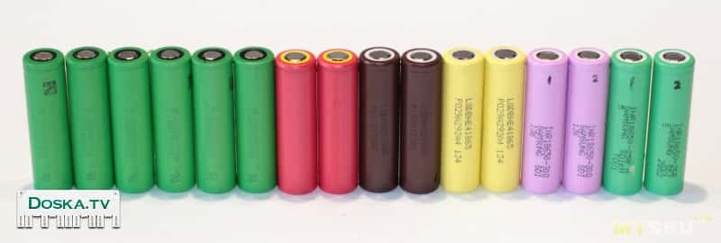 Элементы 18650 (литий) разных производителей. По 2 - 3 шек.