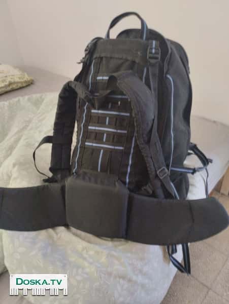Рюкзак трековый профессиональный 60-70 литров. Регулируемая спинв. Съёмные жесткости. Множество