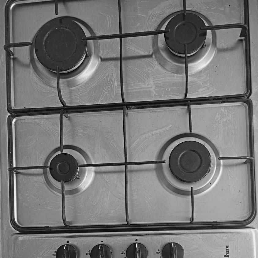 Плита газовая 4 конфорки из нержавейки встраиваемая в шаиш