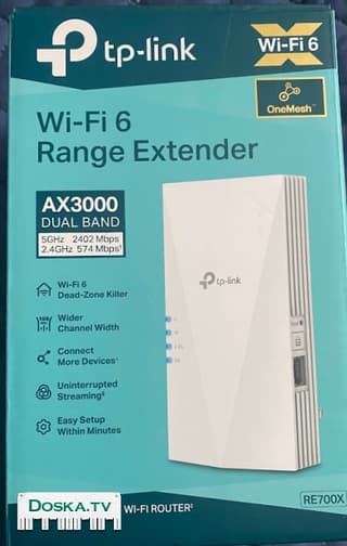 Tp-link RE700X WiFi 6 Усилитель сети. Двухдиапазонный Wi-Fi 6 -