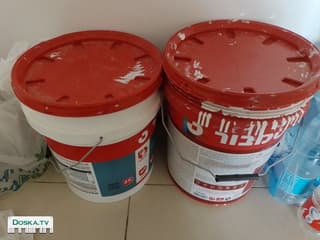 белую водоэмульсионную краску 100 ш шпаклёвку 50 ш