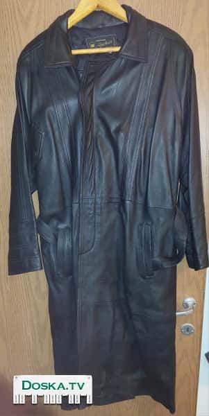 Пальто кожанное,размер 52 новое.