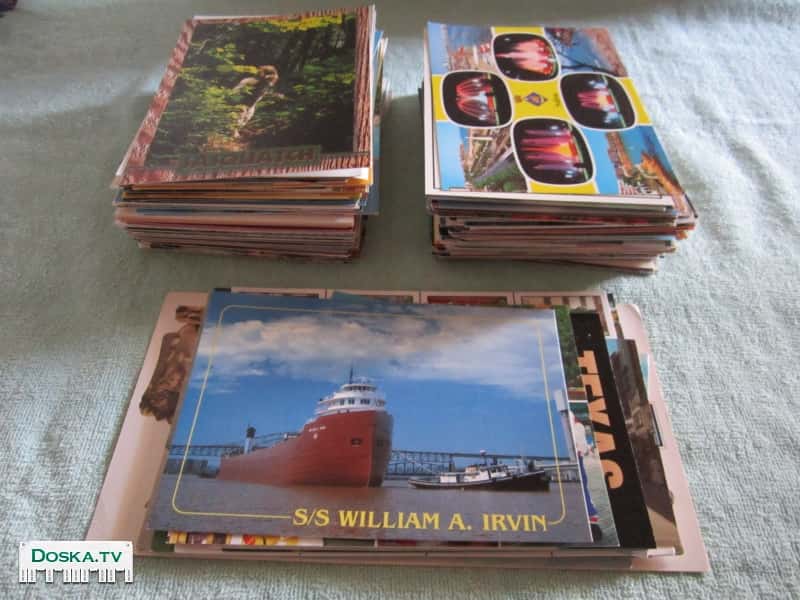 Коллекция открыток США,Канады,Западной Европы 1970-2000 годов. В Количестве-260+. На задней