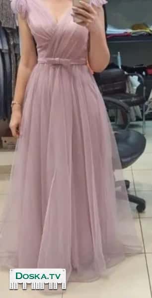 Розовое вечернее/свадебное платье, одевалось один раз Размер 34-36 (s), рост