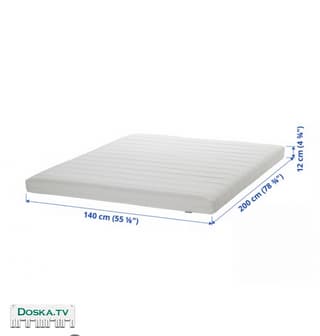 Новый матрас двуспальный из икеи размер на картинке.