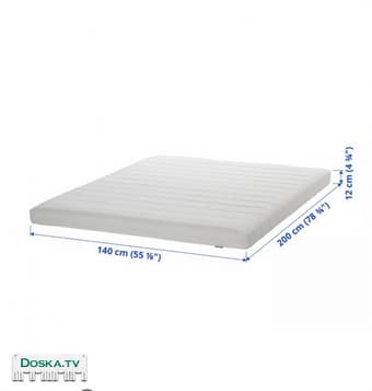 Новый матрас двуспальный из икеи размер на картинке.