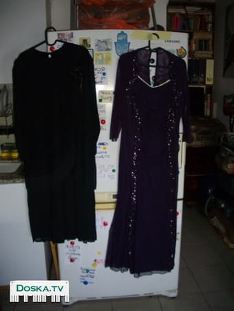 2 почти новых марочных платья платья размера L черного и