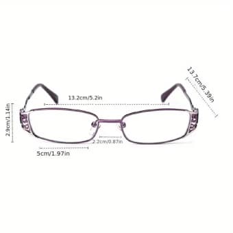 очки в красивой металлической оправе, диоптрия +2.5