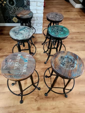 6 стулья 100% дерево и железа