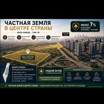 Земля на продажу Беэр Яков 104000 ₪