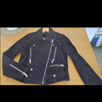 Новая черная куртка Bolongaro из натуральной замши, 44(M)