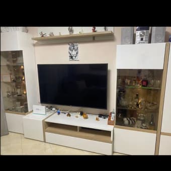 Комплект DAX - кровать 160x200 с матрасом, тумбы и витрина