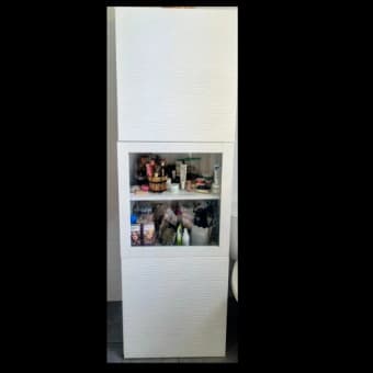 Белый шкаф-пенал IKEA для ванной 190 см